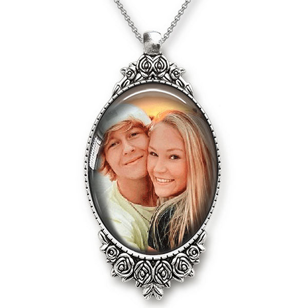 Oval Photo Necklace