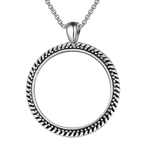 Personalized Photo Necklace With Memorial Years and Quotes