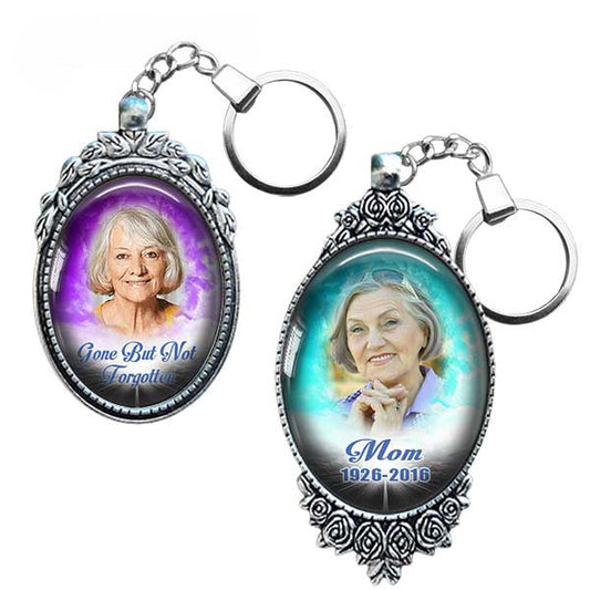 Personalized Photo Keychain With Memorial Years and Quotes