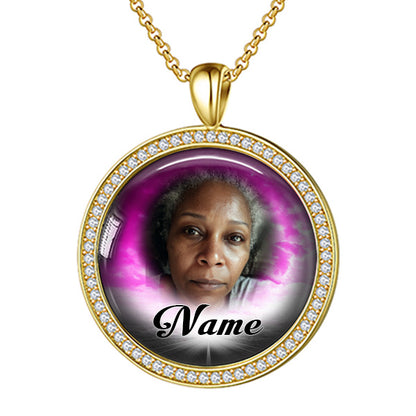 Personalized Photo Necklace With Custom Name