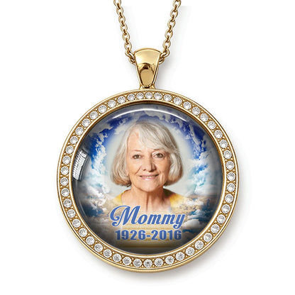 Personalized Photo Necklace With Memorial Years and Quotes