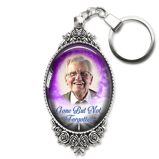 Personalized Photo Keychain With Memorial Years and Quotes