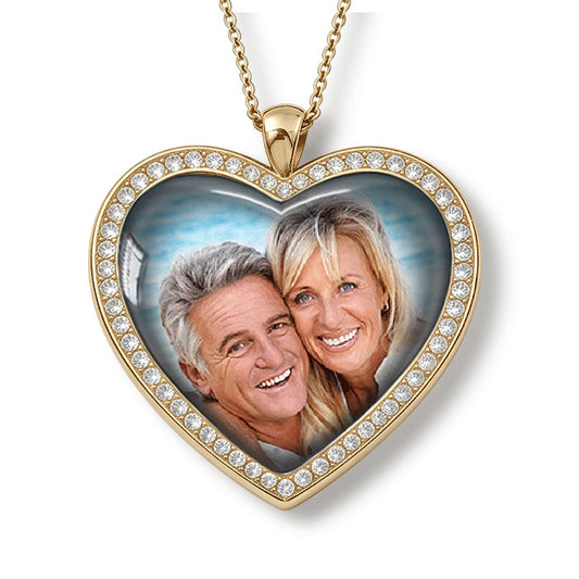 Personalized Heart Photo Necklace