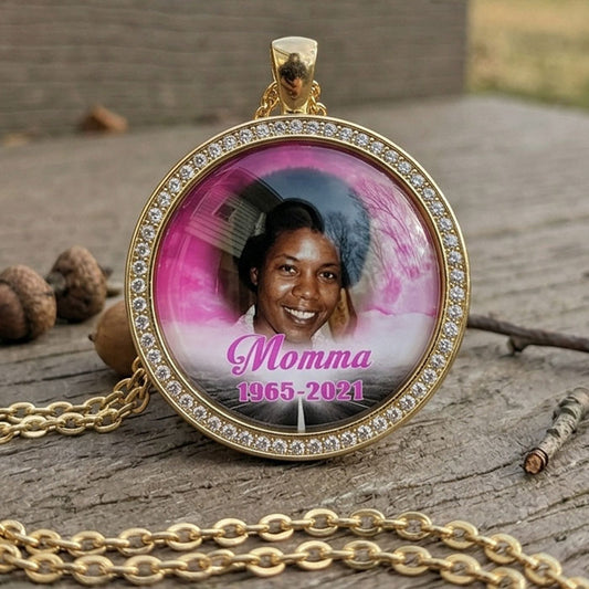 Personalized Photo Necklace With Custom Name