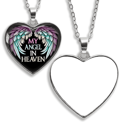 My Angel in Heaven - Personalized Two-Sided Photo Keychain or Necklace