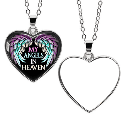 My Angel in Heaven - Personalized Two-Sided Photo Keychain or Necklace